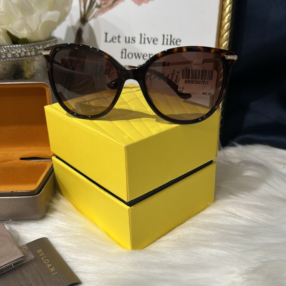 ✨Bvlgari BV8201B 504/13 55 - Dark Havana sunglasses - Picture 3 of 14